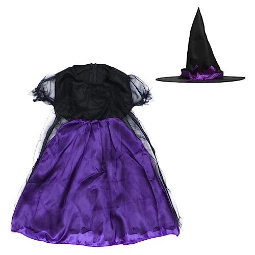 COLLBATH 1 Satz Halloween-kleider Kostüm Der Bösen Königin Prinzessinnenkostüme Für Mädchen Gothic-kleidung Halloween-hexenkleidung Bühnenkostüm Abschlussball Kostüme Acetat Violett von COLLBATH