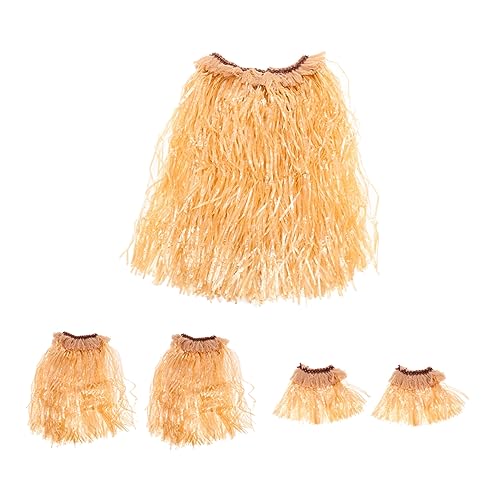 COLLBATH 1 Satz Hawaiianischer Hula Abschlussballanzüge Tutu-kleid Für Mädchen Luau-partykostüm Corsage Für Den Abschlussball Zubehör Für Den Abschlussball Rollenspielkostüm Plastik Khaki von COLLBATH