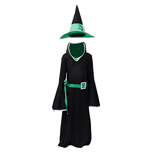 COLLBATH 1 Satz Hexenkleid Mädchen-outfits Hexenkostüm Für Mädchen Rollenspiel Kleid Outfit Für Mädchen Ballkleid Für Mädchen Kinderkostüm Kleinkind Kleider Maskenkleid Green Polyester von COLLBATH