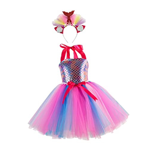 COLLBATH 1 Satz Mesh-Rock haarband hair-band party dress partykleid Costume for Kinderkostüm Party-Cosplay-Kostüm Geburtstagskleid Hochzeitskleid für Cosplay-Kleid Stoff Rosa von COLLBATH