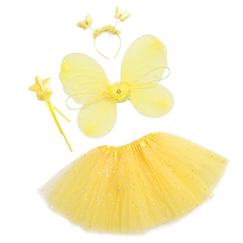 COLLBATH 1 Satz Schmetterlingsflügel vierteiliges Set schmetterlingsflügel kostüm Feenflügel Masse for for Mädchen, das Kleid durchführt Kostümset für Kinder Strümpfe von COLLBATH