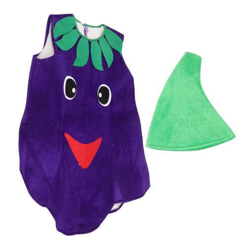 COLLBATH 1 Satz Schwamm-Auberginen-Kostüm Halloween-Aubergine-Cosplay-Kostüm Cosplay-Kostüm für Kinder kinderkleidung kinderparty Aubergine Kinderkostüm verkleiden kostüm für kinder Vinylon von COLLBATH