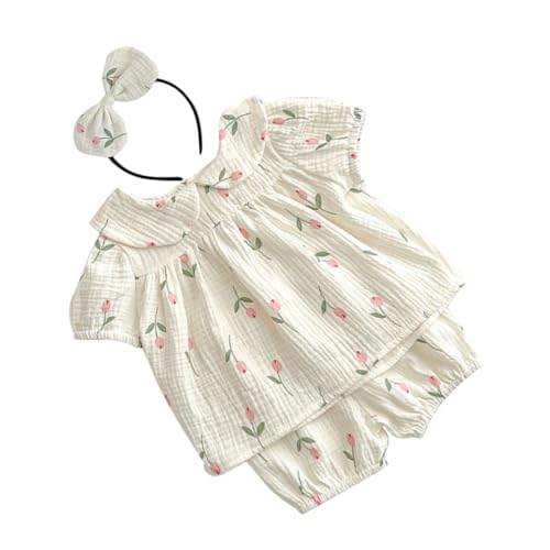 COLLBATH 1 Satz -Strampler neugeborene kleidung kleidung set -Mädchen-Neugeborenen-Outfit floral ärmellos kleider Kleidung für neugeborene Mädchen -Overall für Mädchen von COLLBATH