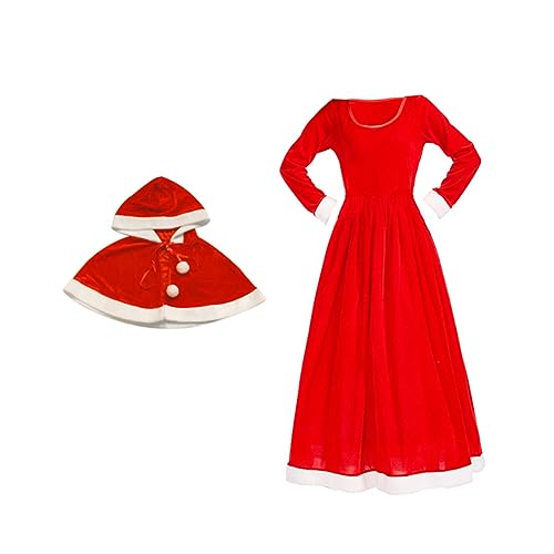 COLLBATH 1 Satz Weihnachtskleid Frau Weihnachtsmann-Outfit Weihnachtsmannkleid für Frauen weihnachtsverkleidung weihnachts verkleidung Festival-Weihnachtsmann-Kleidung Weihnachtsmannkostüm von COLLBATH