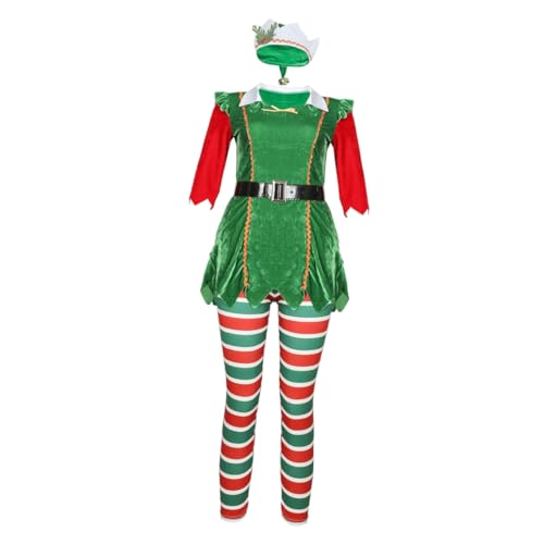 COLLBATH 1 Satz Weihnachtskostüm Elfenkostüm Kleid für die Weihnachtsfeier Elfenkleid Kleid für Mädchen kinderkleider kinderkleidung Weihnachtself-Kostüm Cosplay-Kleidung Polyester von COLLBATH