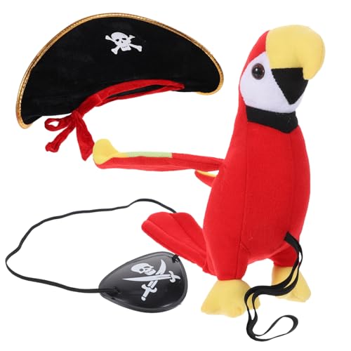 COLLBATH 1 Satz ausgestopfter Papagei Halloween Costume Halloween Kleidung Piratenkostüm Papageienspielzeug Papagei Kostüm für Erwachsene Angebot für Piratenkostüme kreative Vogelverzierung von COLLBATH