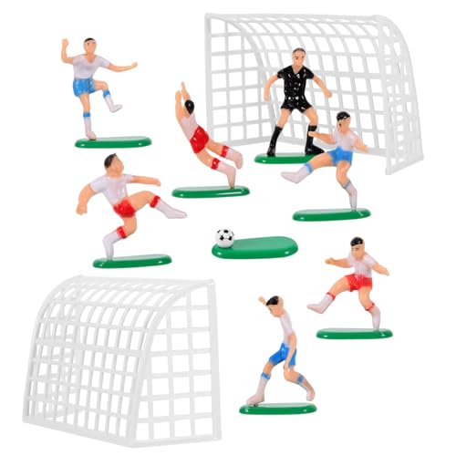 COLLBATH Einzigartige Kuchendekorationen Fußballmannschaft Fußball Kuchen Ornamente Prop Set 2 Ziele 6 Spieler von COLLBATH