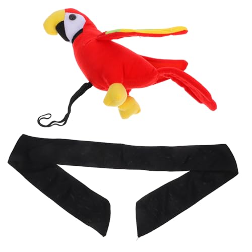 COLLBATH 1 Set Piratenpapagei Das Outfit Kleidung Tierkostüme Ausgestopfter Papagei Plüschvogel Papageienplüsch Simulierter Papageienvogel Plüschtier Piratenvogel Für Schulter von COLLBATH