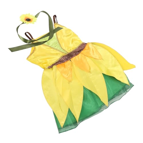 COLLBATH 1 Stück Bühnenkostüm Mädchen Outfit Kleinkind Tutu Kleid Sonnenblume Fee Outfit Tutu Kleider Für Mädchen Kinder Ort Mädchen Kleidung Mädchen Kleidung Gelb von COLLBATH