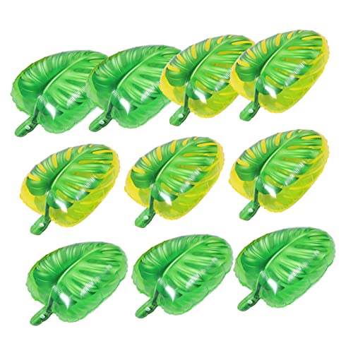 COLLBATH 10 Stücke Party Luftballons Monstera Blatt Geformt Aluminium Folie Für Feiern von COLLBATH