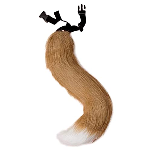 COLLBATH 1PC Fluffy Faux Fur Mit Verstellbarem Strap Für Cosplay Kostüme Halloween Party Zubehör Und Camel Farbton Realistischer Tier Für Kostümverkleidung von COLLBATH