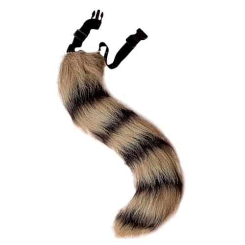 COLLBATH 1PC Fluffy Tail Für Cosplay Kostüme Verstellbarer Strap Realistischer Kunstpelz Für Halloween Karneval Und Party Und von COLLBATH