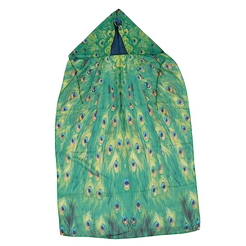 COLLBATH 1Stk Halloween Tagpfauenauge Cape mit Kapuze Halloween-Maske Mantel Halloween-Kostüme für halloween umhang halloween costume Halloween-Umhänge Cosplay-Umhang Chiffon Green von COLLBATH