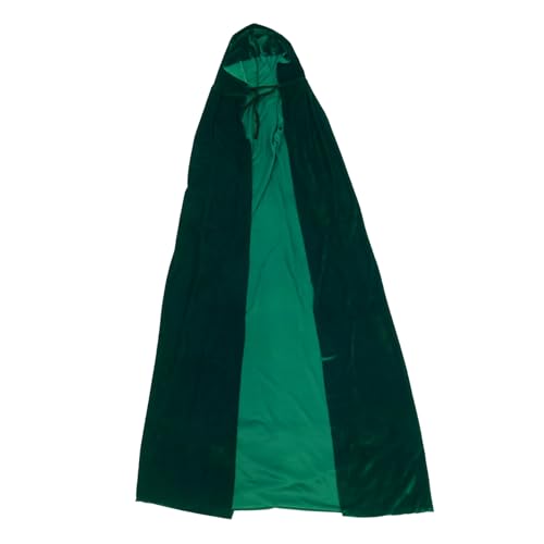 COLLBATH 1Stk Halloween-Umhang Halloween-Kostüme für Erwachsene Cosplay-Umhang Mäntel Halloween umhang Halloween Cape Kinder weihnachtsdeko Bühnenumhang Halloween-Kapuzenmantel Samt Green von COLLBATH