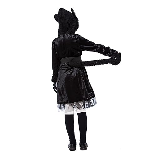 COLLBATH 1Stk Katze-Cosplay-Kleidung schwarze Outfits Rollenspielkostüm für Kinder Kinderkleidung halloween costume halloween kleidung Katzen-Cosplay-Outfits Katzenkostüm für Kinder Black von COLLBATH