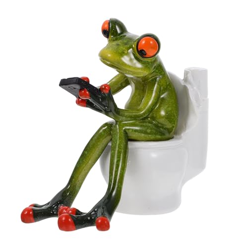 COLLBATH 1Stk Toilettenstifthalter aus Kunstharz Figur Stifthalter für Tiere Feenstatue Frosch Miniatur Tür graceling schreintischorganizer Desktop-Dekoration Desktop-Ornament Naturharz von COLLBATH