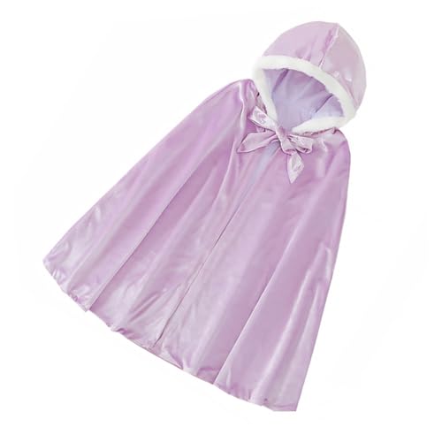 COLLBATH 1Stk Umhang für Kinder Cosplay-Mantel Kinderzubehör Kostüme für Mädchen Halloweenkostüm Halloween Costume Halloween Kleidung camoing Kinder Umhang Weihnachtsumhang Baumwolle Violet von COLLBATH