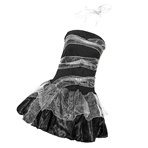 COLLBATH 1stk Halloween-kleid Neuartige Halloween-kostüme Dame Cosplay Teufel Rollenspiel Dunkles Hexenkostüm Geisterkleid Für Frauen Teufelskleid Vampir-kostüm Brautkleider Polyester Black von COLLBATH