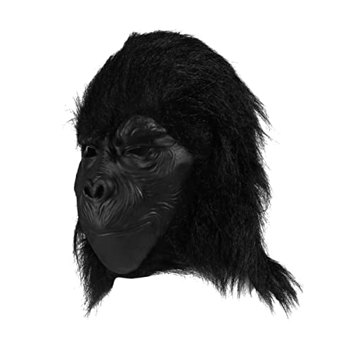 COLLBATH 1stk Schimpansen-maske Schwarzes Cosplay Cosplay-maske Masken Halloween Schreckliche Kostümmaske Tierische Maske Gorilla-kostüm Schimpansen-gesichtsmaske Weiches Gummi Black von COLLBATH