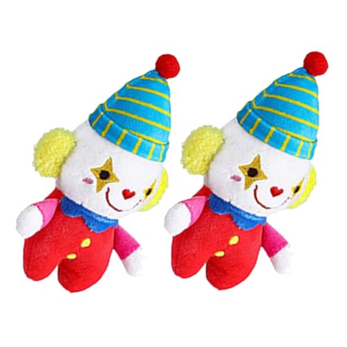 COLLBATH 2 Stk Zirkus Schlüsselanhänger Kinderpreise Lustige Schlüsselanhänger Reiseparty-gastgeschenke Keychian Schlüsselanhänger Cartoon Schlüsselringe Clownfigur Clown-puppe Pp Baumwolle von COLLBATH