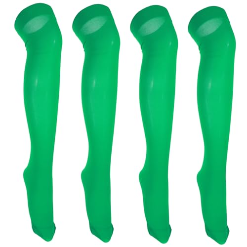 COLLBATH 2 Strümpfe durchsichtige Söckchen Cosplay-Socken Parteikostüm gefallen Pride-Accessoires sockenschuhe kollegen hohe Socken Damen Overknee Socken Polyester Green von COLLBATH