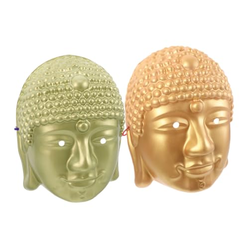 COLLBATH 2 Stück Karneval Maske Für Erwachsene Buddha Kopfmaske Für Halloween Karneval Lustige Anzieh Foto Requisiten Und Maskerade Kostüme Kostüm von COLLBATH