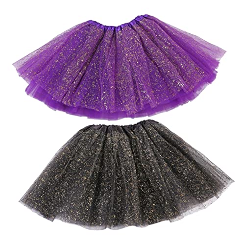 COLLBATH 2 Stück Zeigt Tutu Rock Pailletten Rock Mesh Tutu Rock Pailletten Tutu Rock Mädchen Zeigt Kostüme Tutu Rock Mädchen Tutu Rock von COLLBATH