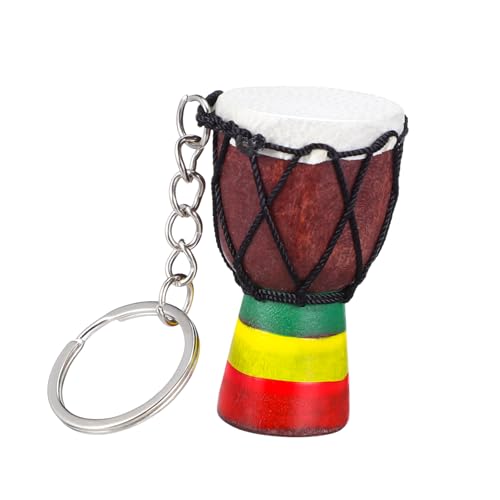 COLLBATH 2St Djembe-Schlüsselanhänger Afrikanische Instrumente Musiknoten-Schlüsselanhänger Afrikanische Dekoration Afrikanische Trommel Schlüsselanhänger Handtasche zum Aufhängen Holz von COLLBATH