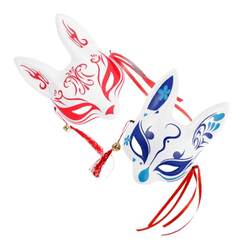 COLLBATH 2St Japanische Fuchs-Dämonenmaske Halloween-Maske Cosplay-Maske Fuchs Maskerade Maske japanische Fuchsmaske Halloween-Fuchsmaske Halloween japanische Maske Maskerade Fuchsmaske PVC von COLLBATH