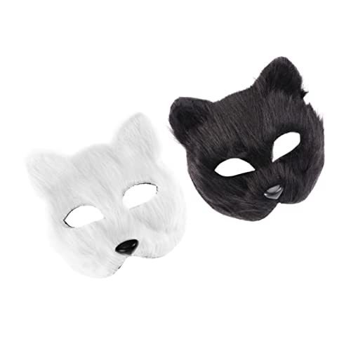 COLLBATH 2St Maske Tierdekor Halloweenkostüm Halloween-Fuchskostüme halloween mask hallowen masks fox mask Comfortable mask Safe mask Plush mask Reusable mask Light mask Partyzubehör Plüsch von COLLBATH