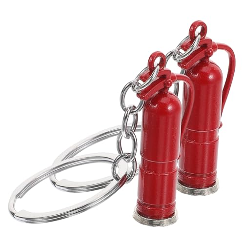 COLLBATH 2st Feuerwehrmann- Feuerlöscher Charme Roller Schlüsselanhänger Feuerwehrmann Anhänger Ebene Kleiner Schlüsselclip Bausätze Ring Planschbecken Stand Zinklegierung von COLLBATH