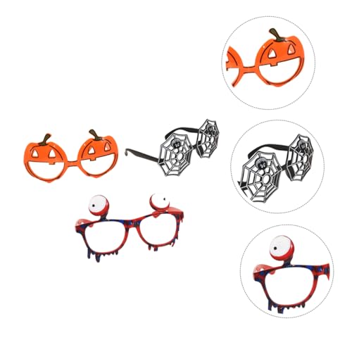 COLLBATH 3St Halloween-Brille halloween costume halloween kleidung lustige schnapsgläser süßigkeit halloween partygläser Halloween-Spinnenbrille Spinnennetz Kürbisgläser Party-Requisiten von COLLBATH