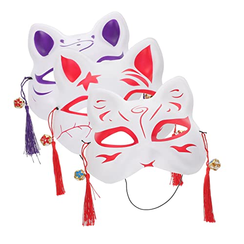 COLLBATH 3St Masken für Frauen halloween costume halloween kleidung halloweenkostüme blaue masken Tassel masks Outfit Kostümzubehör für Fuchs Frauen-Maskerade-Maske japanische Maske Quasten von COLLBATH