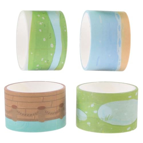 COLLBATH 4 Rollen Handbuch Dekoration Japanisches Papierband Planer Klebeband Klebeband Washi Tape Scrapbook Dekor Tagebuch Klebeband Handbuch Dekorationen Molkerei Klebeband von COLLBATH