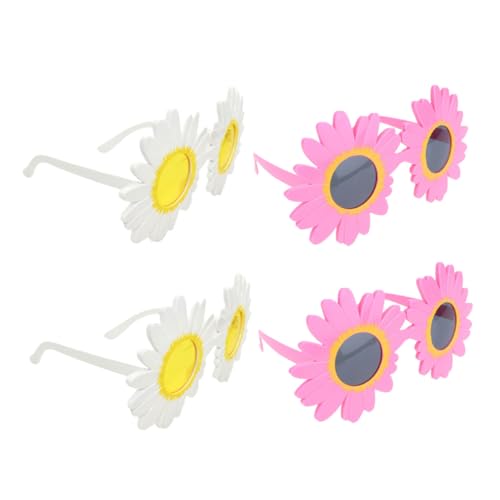 COLLBATH 4 Stück Lustige Brille Partybrille Blumenrequisiten Hawaii-brille Sonnenbrille Im Sonnenblumen-design Sonnenblumen-requisiten Neuartige Party-sonnenbrille Sonnenblumen-partygläser von COLLBATH