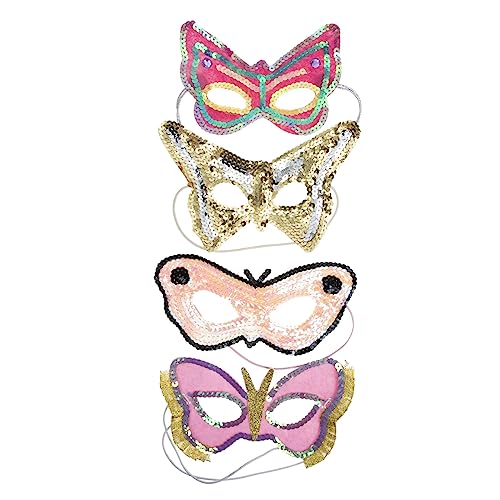 COLLBATH 4 Stück Schmetterlingsmaske Masken für Party Cosplay-Masken Foto-Requisiten- halloweenmaske halloween gesichtsmaske Cosplay-Party- für Halloween Vlies Colorful von COLLBATH