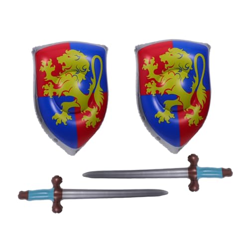 COLLBATH 4 Stück Teiliges Aufblasbares und Schild Set für Sicher Frei von Scharfen Kanten Leuchtende Farben Strapazierfähiges PVC für Ritter Kostüm Party und Rollenspiele COLLBATH 4 Stück Teiliges Aufblasbares und Schild Set für Sicher Frei von Scharfen Kanten Leuchtende Farben Strapazierfähiges PVC für Ritter Kostüm Party und Rollenspiele von COLLBATH
