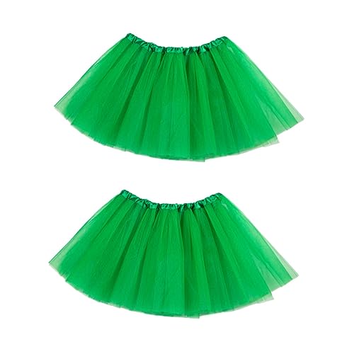 COLLBATH 4 Stück Tutu-Rock für Ballett kinder ballettkleidung Kinder Verkleidung Kinder Ballett Outfit Tutu Rock für Verkleidung Ballettrock für Kinder Ballett-Tutu für Kinder Green von COLLBATH