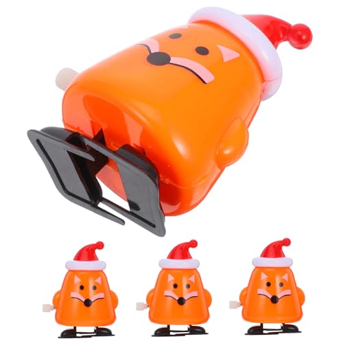 COLLBATH 4 Stück Weihnachtsmütze Fuchs Zappelspielzeug Großmengen Spielzeugroboter Weihnachtsfüller Weihnachtsplüschtiere Neuartiges Laufspielzeug Desktop Ornament von COLLBATH