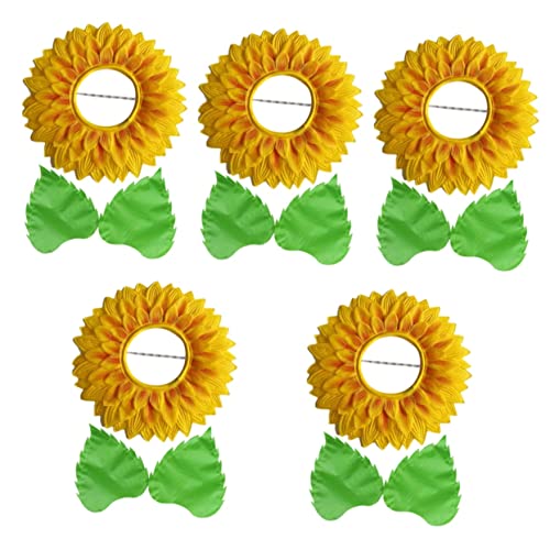 COLLBATH 5 Sets Kopfschmuck Mützen Accessoires Für Herren Hüte Kostüm Für Kinder Kostüm Für Mädchen Kindergarten Sonnenblumen Kopfbedeckung Sonnenblumen Kostüm von COLLBATH