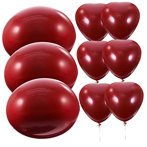 COLLBATH 50 Stück Ballon Partyzubehör Hochzeitsdekorationen Herz Dekor Valentinstag-Zubehör deckenverkleidung the wedding party Requisiten der Partyszene valentinstag liefert Emulsion rot von COLLBATH