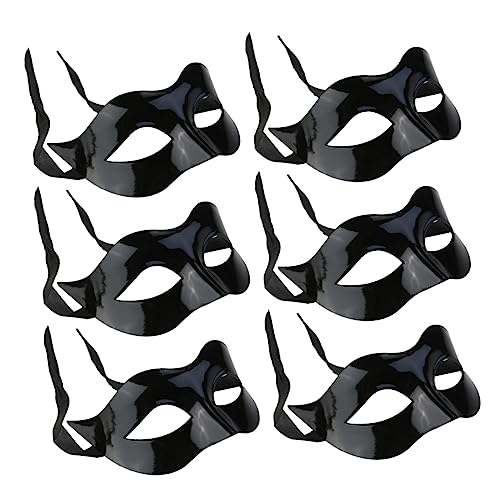 COLLBATH 6st Männer-party-maske Kostüm Maskerademaske Für Männer Maskerade-maske Für Frauen Leuchtende Maske Cosplay-maske Schutzmaske Atmungsaktive Gesichtsmaske Black von COLLBATH