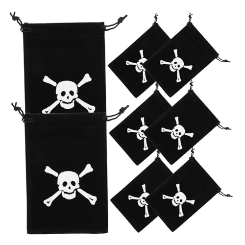 COLLBATH 8St Piratenbeutel mit Kordelzug Schreibwarentaschen kleine Halloween-Taschen mit Kordelzug geschenkverpackung gesteckt Geschenketüte kleiner Münzbeutel Halloween-Goldmünzenbeutel von COLLBATH