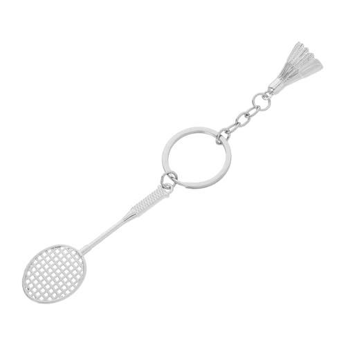 COLLBATH Badmintonschläger-Schlüsselanhänger schlüsselring Badmintontaschen-Anhänger Schlüsselanhänger im Badminton-Design Fledermaus-Schlüsselanhänger Badmintonzubehör Zinklegierung Silver von COLLBATH