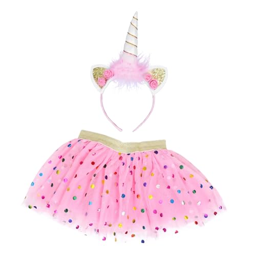 COLLBATH Ballettröckchen Tutu-Kleid für Mädchen Kinderkleidung Kinderkostüme Kinderanzug kinder faschingskostüme karnawal kostium für kinder Party-Tutu kurzer Gazerock Polyester Rosa von COLLBATH