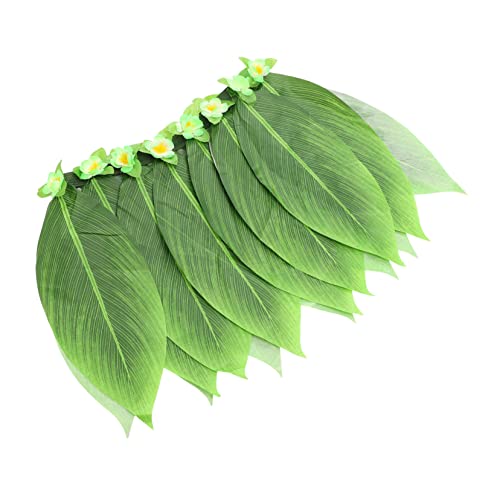 COLLBATH Blattrock Luau-Hula-Rock Schwimmbad Dekorationen für Poolpartys Girlanden costume de halloween costumes fancy dress hawaiianischer Hula-Rock Hawaii-Kostüme Seidentuch Green von COLLBATH