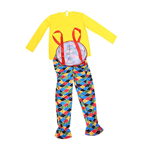 COLLBATH Clown-Anzug halloween costume halloween kleidung halloween outfits halloweenkostüme halloween kostuem Kostüm zeigen Performance-Bekleidung Zirkuskostüm Performance-Kostüm Baumwolle von COLLBATH