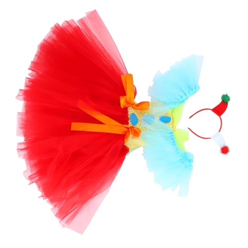 COLLBATH Clown Tutu Kleid mit Kopfbedeckung Mehrlagiger Tüllrock für Mädchen Sanft und Leicht für Halloween Karneval Kostümparty Bühnenauftritte und Rollenspiele COLLBATH Clown Tutu Kleid mit Kopfbedeckung Mehrlagiger Tüllrock für Mädchen Sanft und Leicht für Halloween Karneval Kostümparty Bühnenauftritte und Rollenspiele von COLLBATH