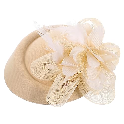 COLLBATH Cowboyhut-haarspange Winzige Fascinators Für Frauen-teeparty Hochzeitshaarspangen Für Bräute Retro-hut Braut Haarschmuck Hochzeit Brauthut Gittergewebe Bankett Kleid Kleiner Hut von COLLBATH