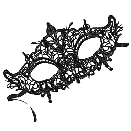 COLLBATH Exquisite Schwarze Spitzenmaske Für Damen Elegante Masquerade Maske Für Halloween Karneval Und Kostümpartys Mit Eyecup Für Optimalen Tragekomfort von COLLBATH